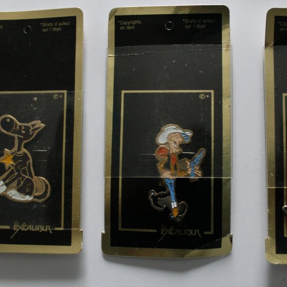 Excalibur Vintage Tintin, Astérix et Obélix and Lucky Luke Enamel Pin - Picture 6 of 16